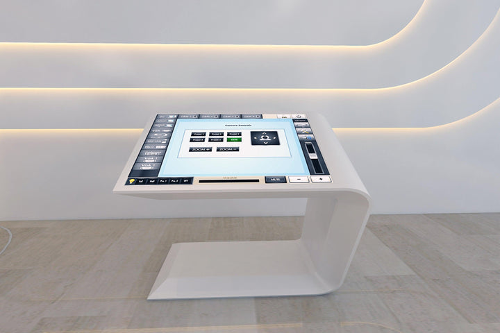 Custom Solid Surface Airport Check-In Counter in acrylic solid surface for custom B2B project furniture