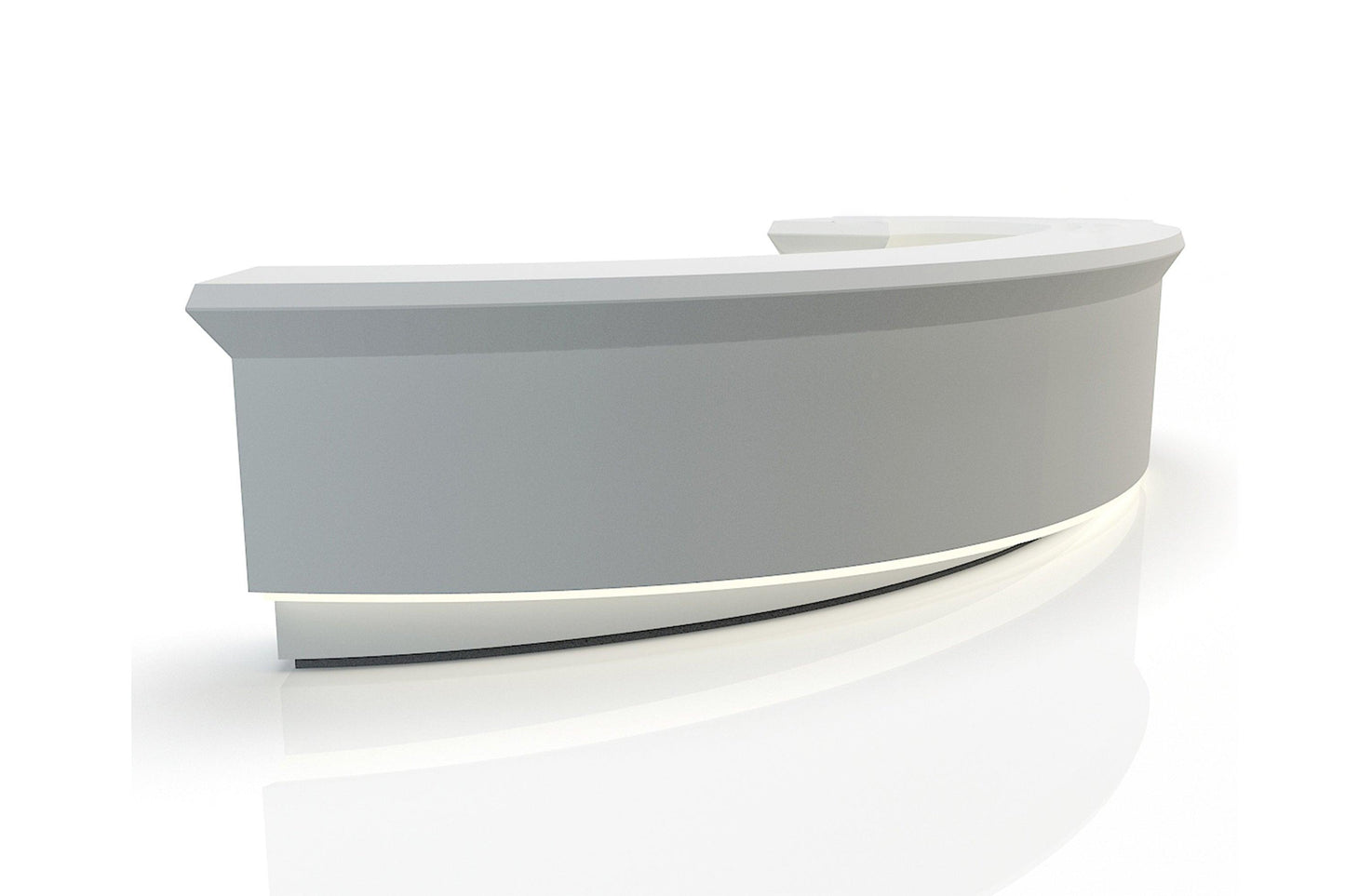 YHS Reception Desk White Modern design half round office use