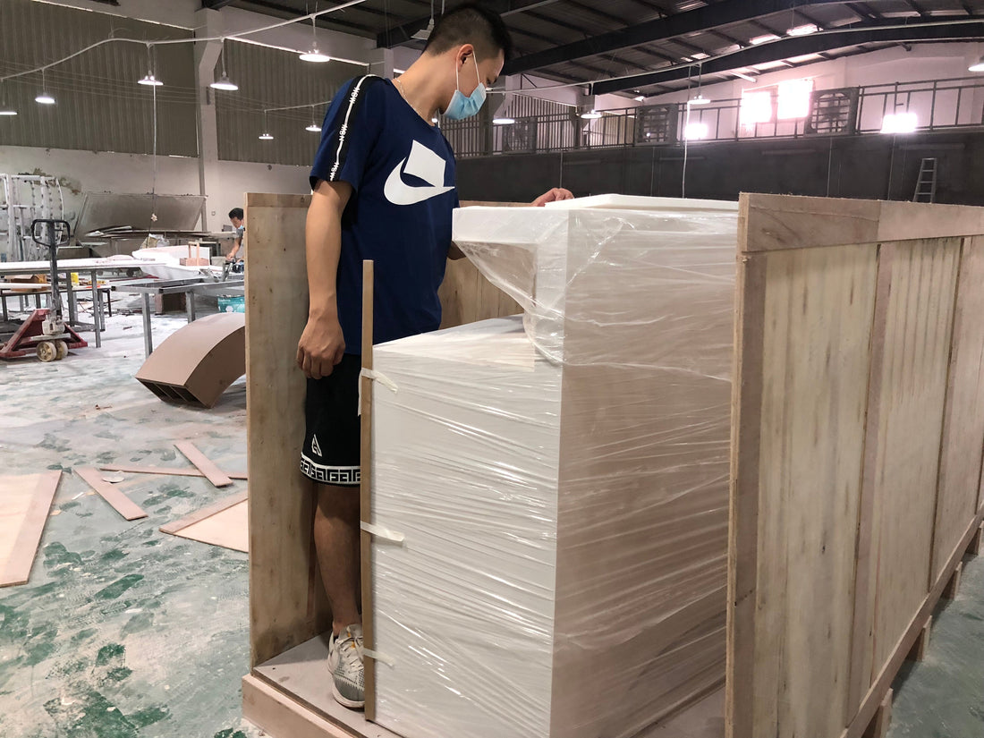 How to Pack Custom Reception Desks for International Shipping