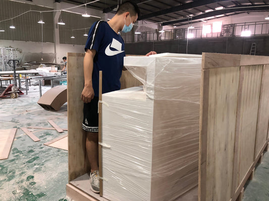 How to Pack Custom Reception Desks for International Shipping