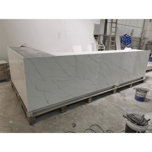 solid surface stone reception check-in-counter bar restaurant YHS