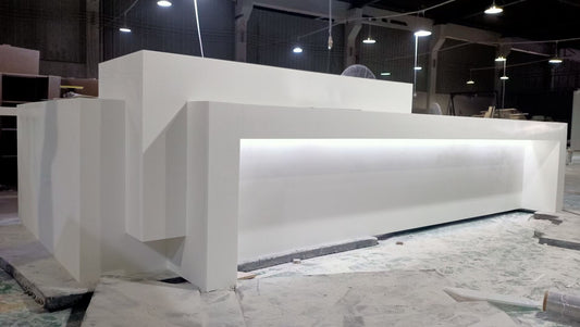 solid surface stone reception desk yhs 47