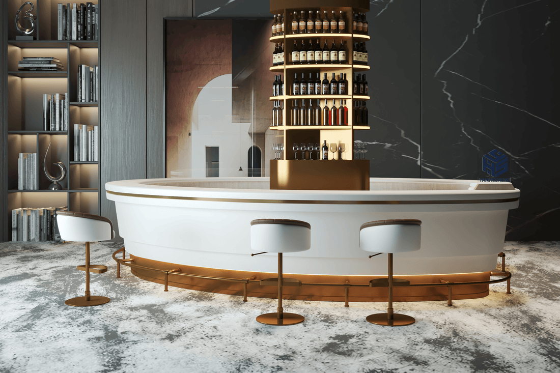 Blog 8 Benefits of using solid surface stone custom bar counters