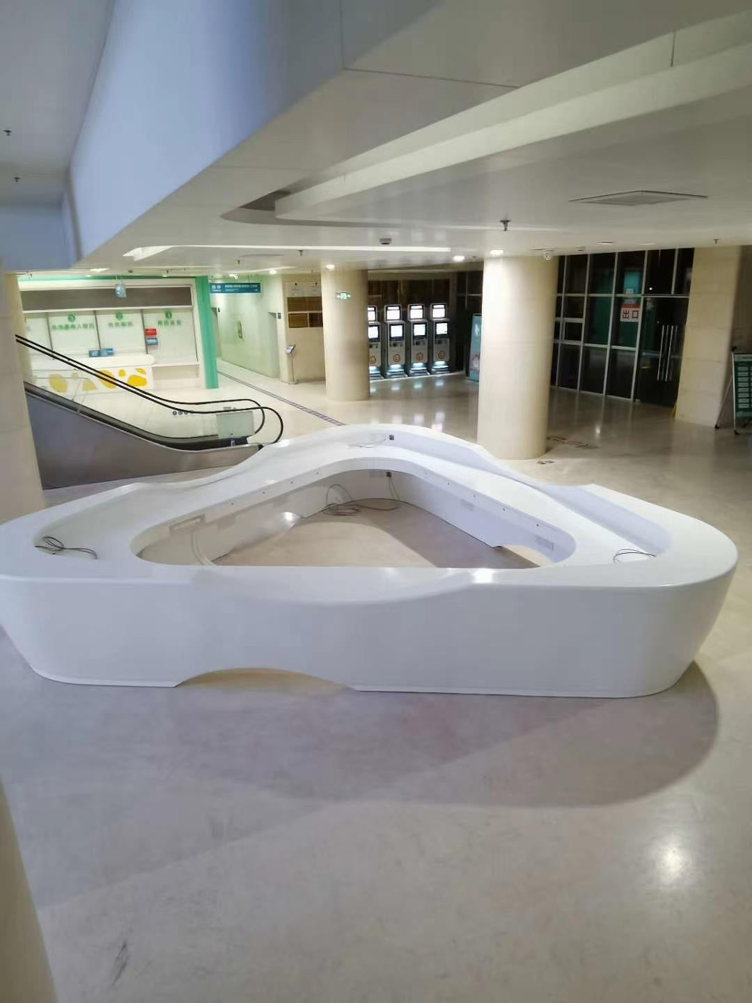 solid surface stone reception desk yhs 46