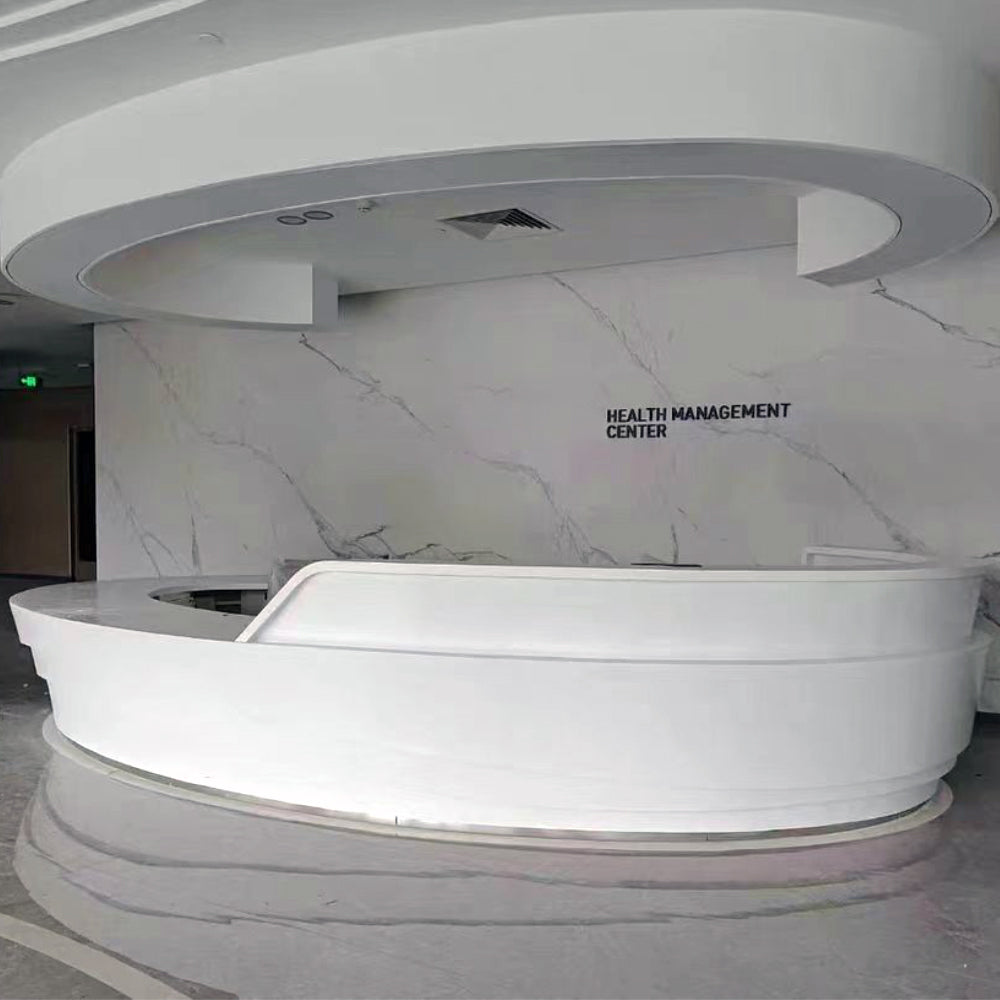 solid surface stone reception desk yhs 17