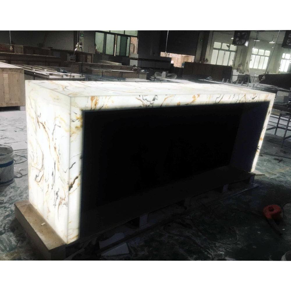 solid surface stone reception desk yhs 25