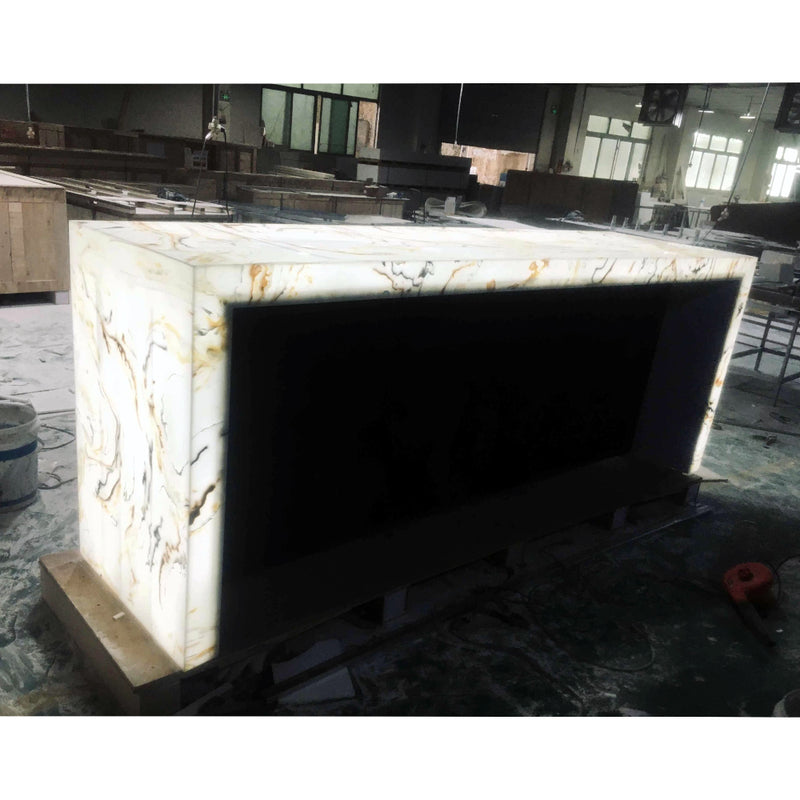 solid surface stone reception desk yhs 25