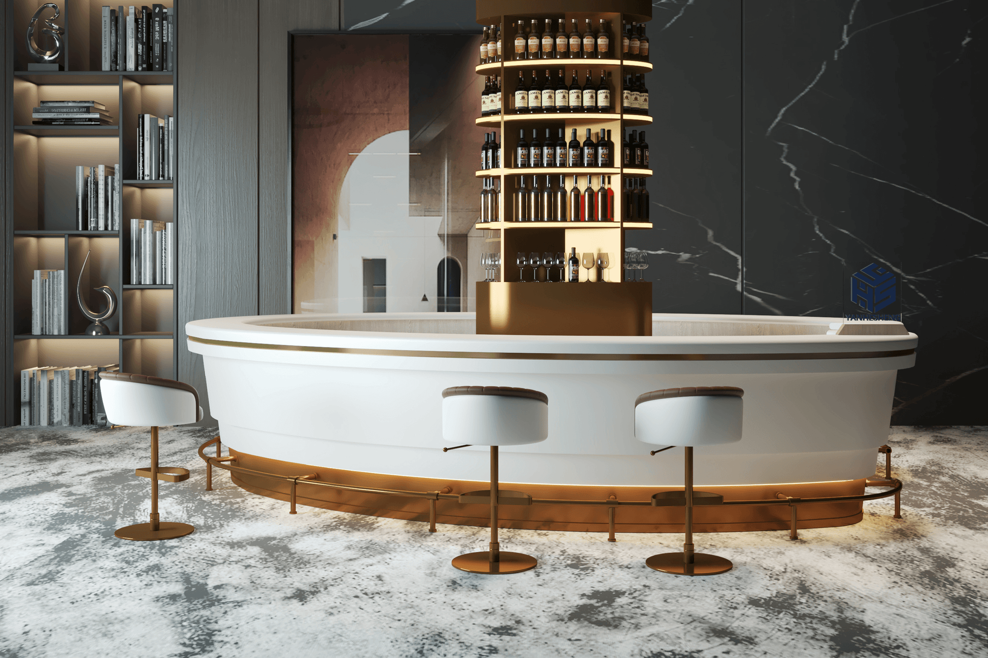 custom solid surface countertops white countertop gold color bar counter