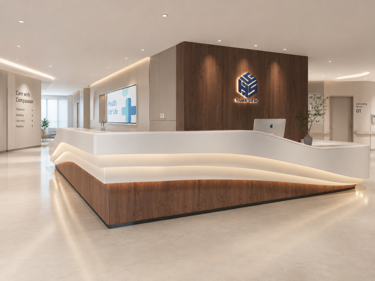 Pediatric Hospital Reception Desk