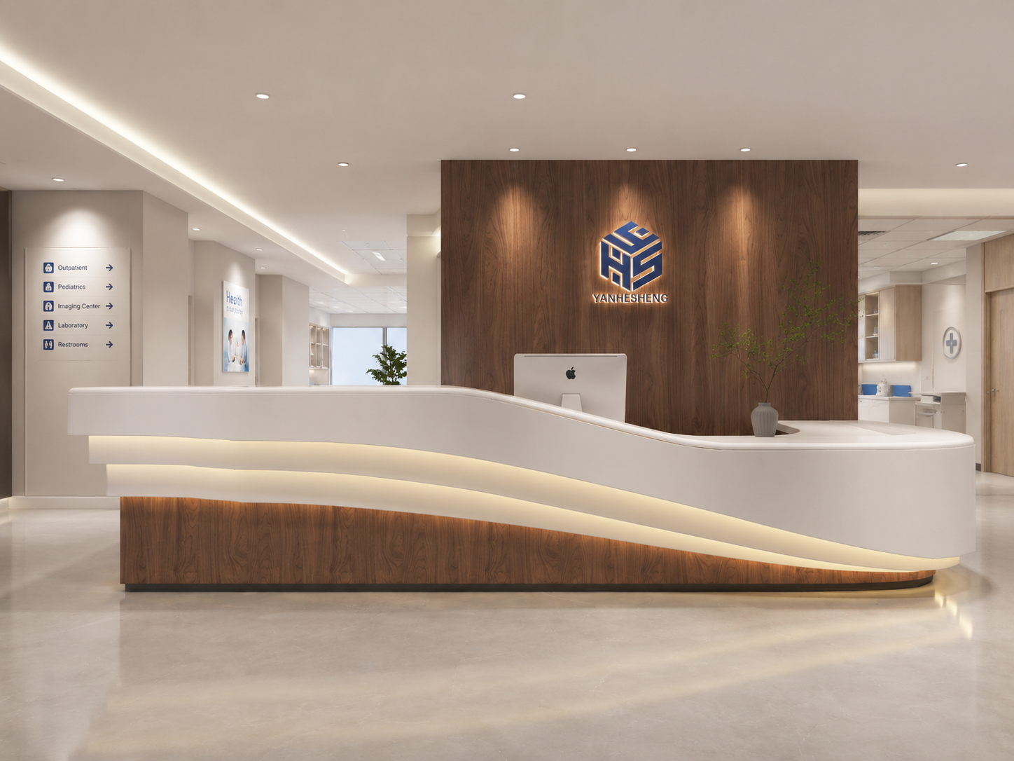 Pediatric Hospital Reception Desk