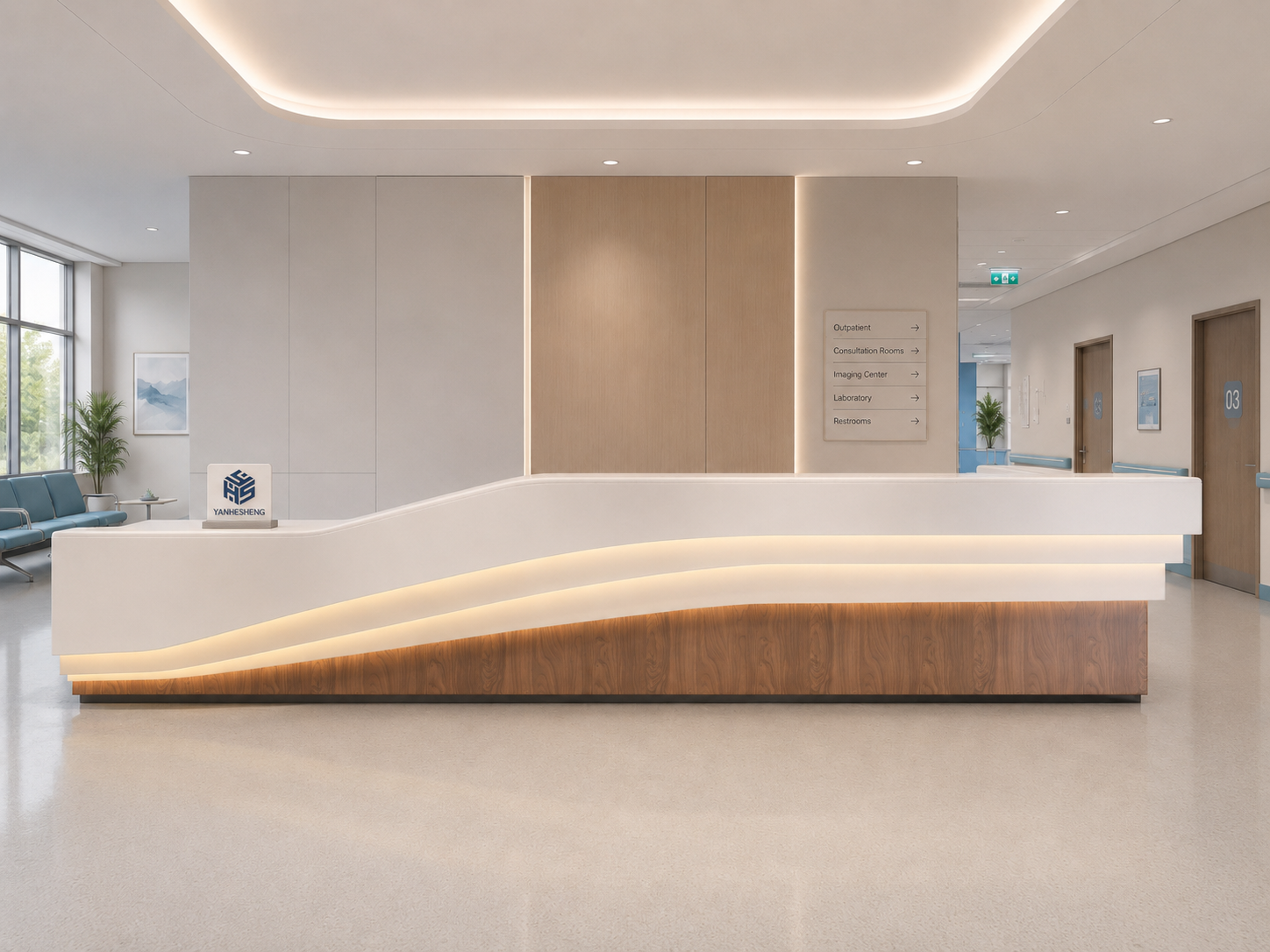 Pediatric Hospital Reception Desk
