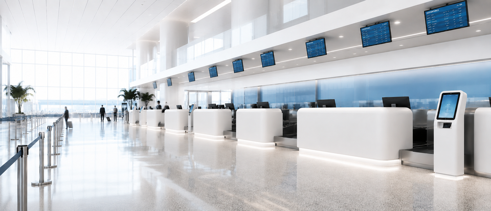 Modular airport counter modules for terminal projects