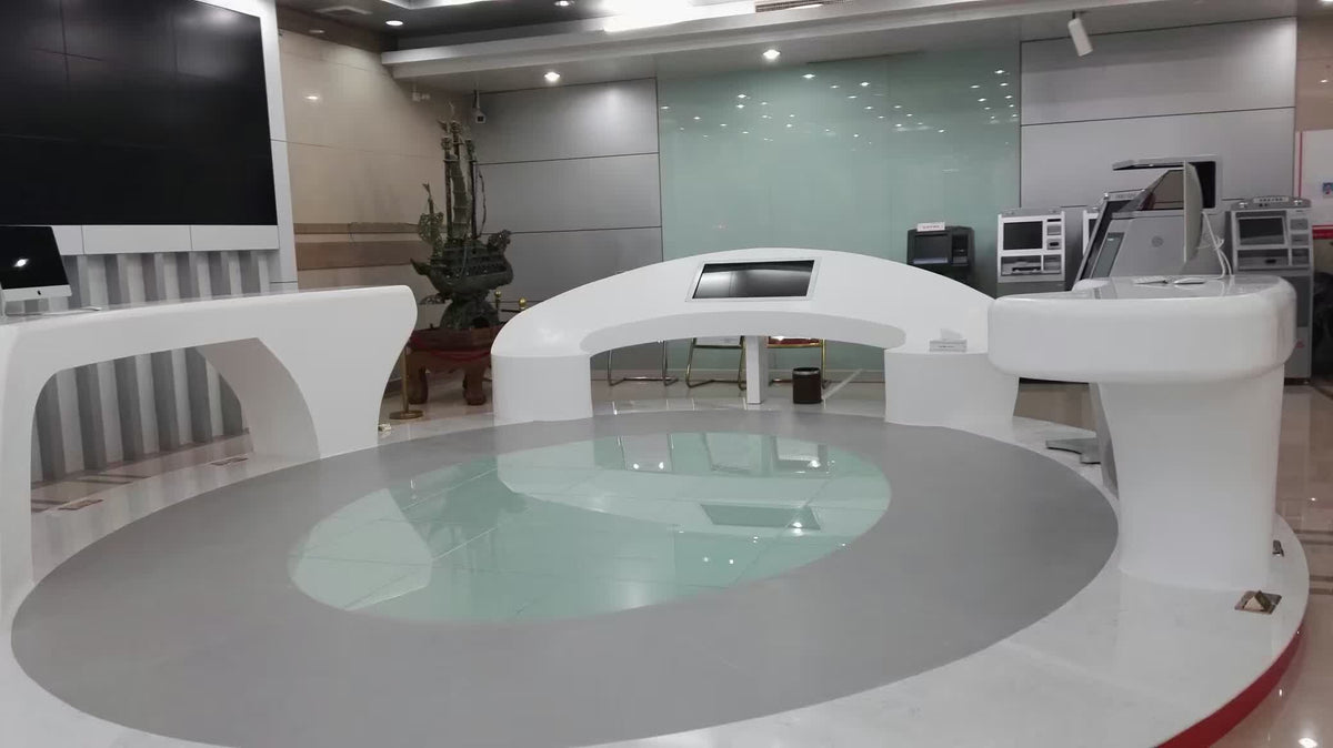 Custom furniture components arranged for production review in a workshop