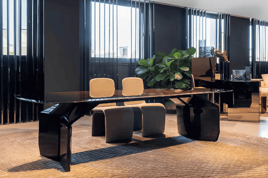 YHS black 2meter manager desk simple and atmospheric