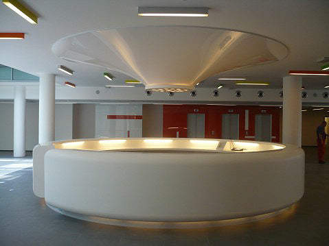 Custom Solid Surface Airport Information Counter