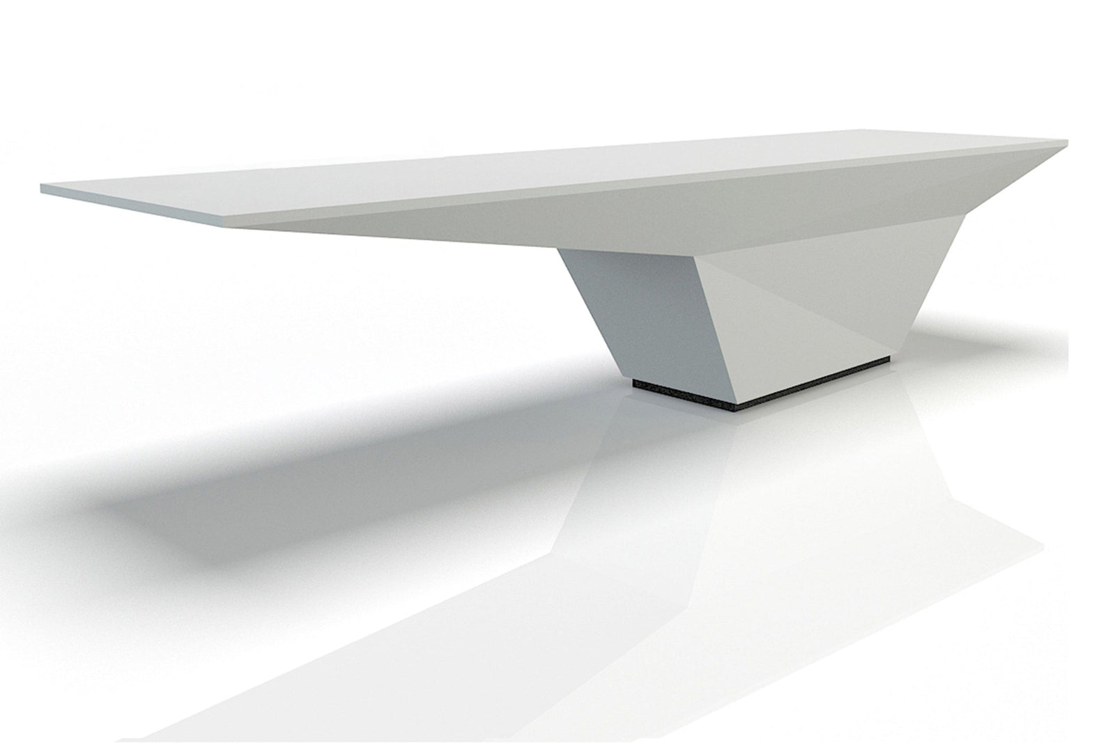 Two-Meter White Solid Surface Reception Desk for Company Front Desks