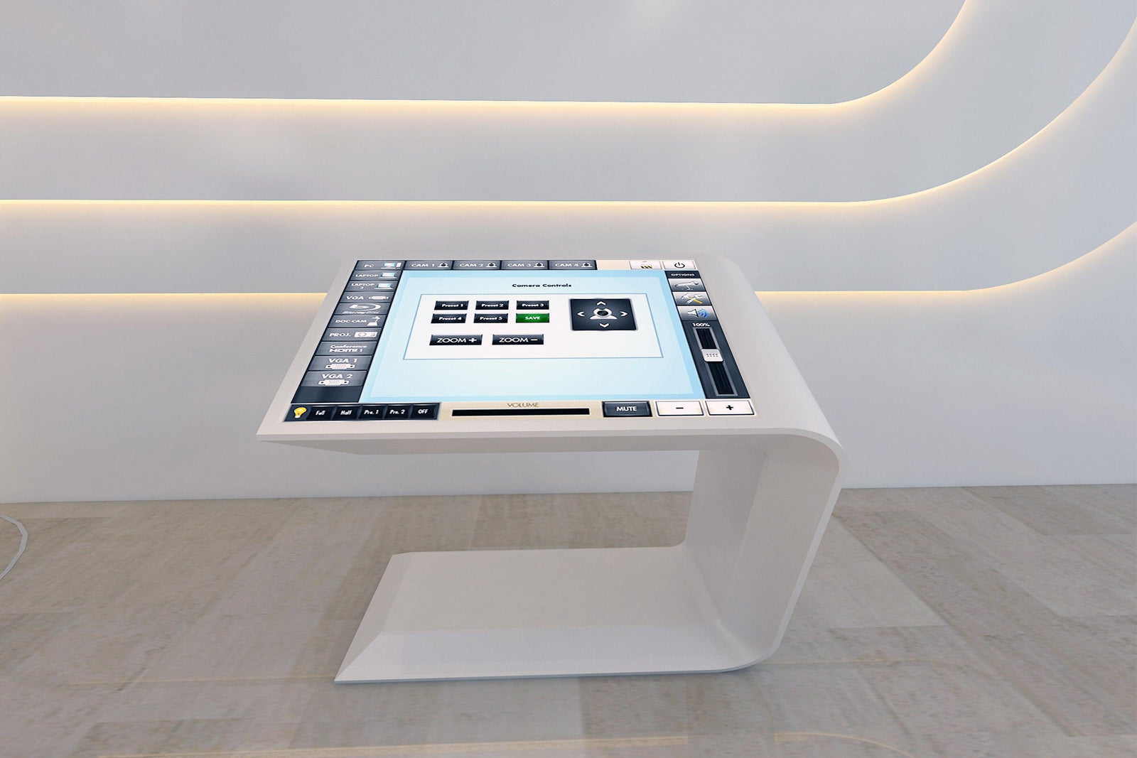 Custom Solid Surface Airport Check-In Counter in acrylic solid surface for custom B2B project furniture