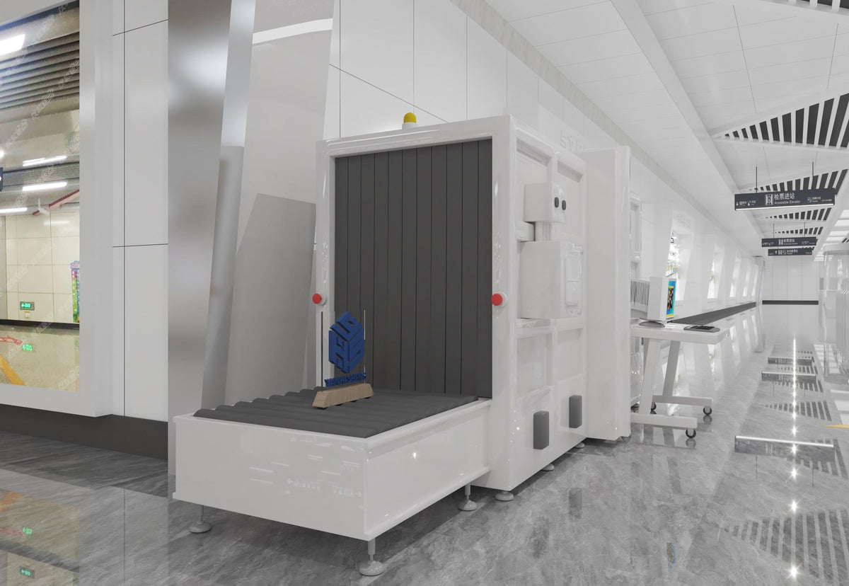 Custom Solid Surface Airport Security Checkpoint Kiosk in acrylic solid surface for custom B2B project furniture
