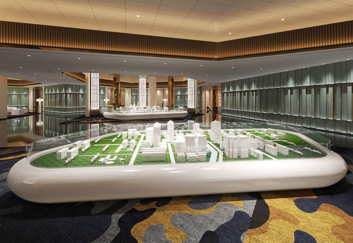 Commercial solid surface architectural installation