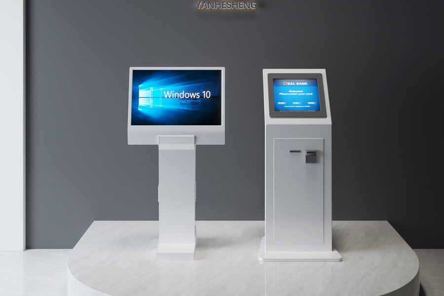 Solid Surface Airport Self-Service Check-In Cabinet with Monitor Opening