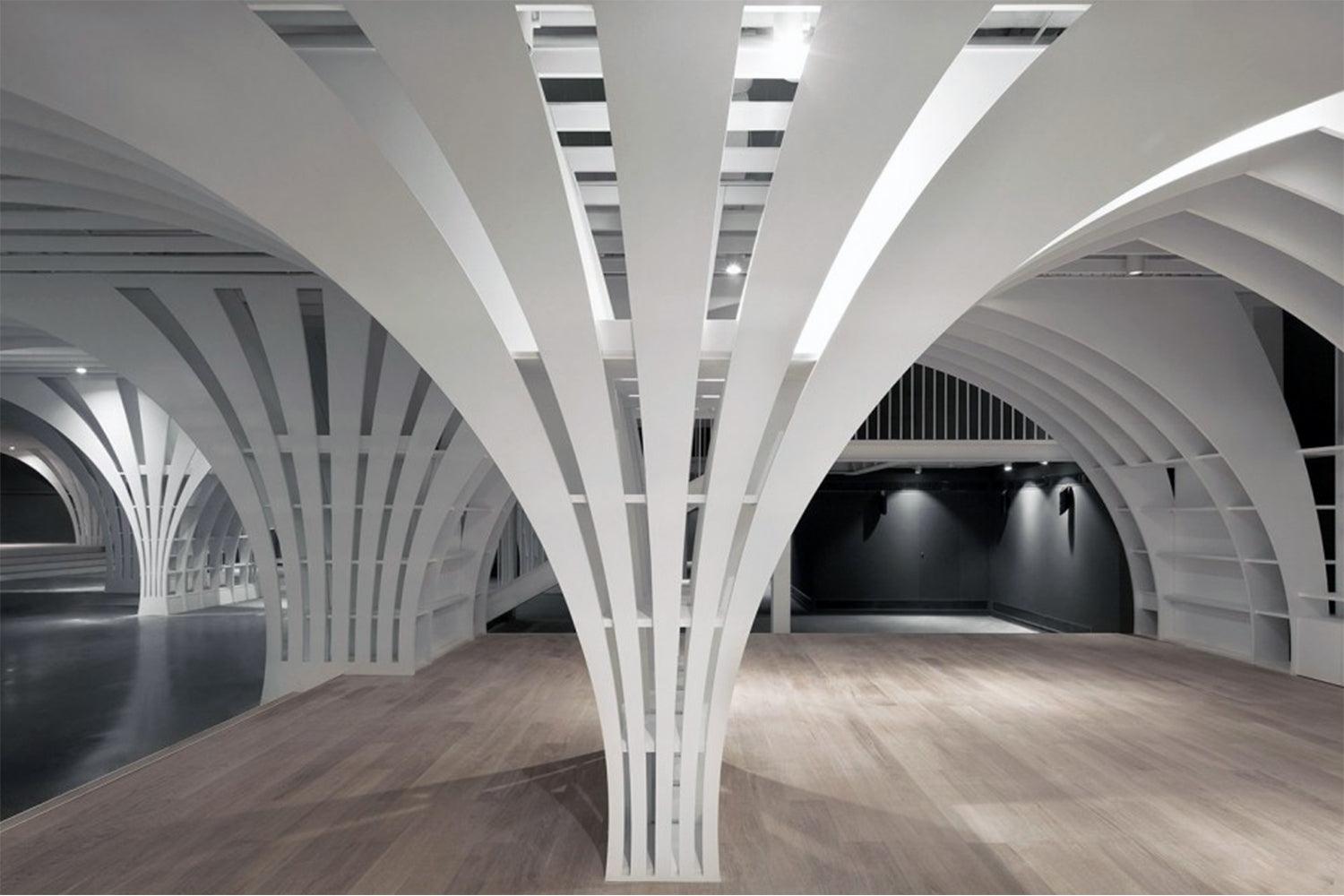 Custom Solid Surface Ceiling Panel System for Commercial Interiors