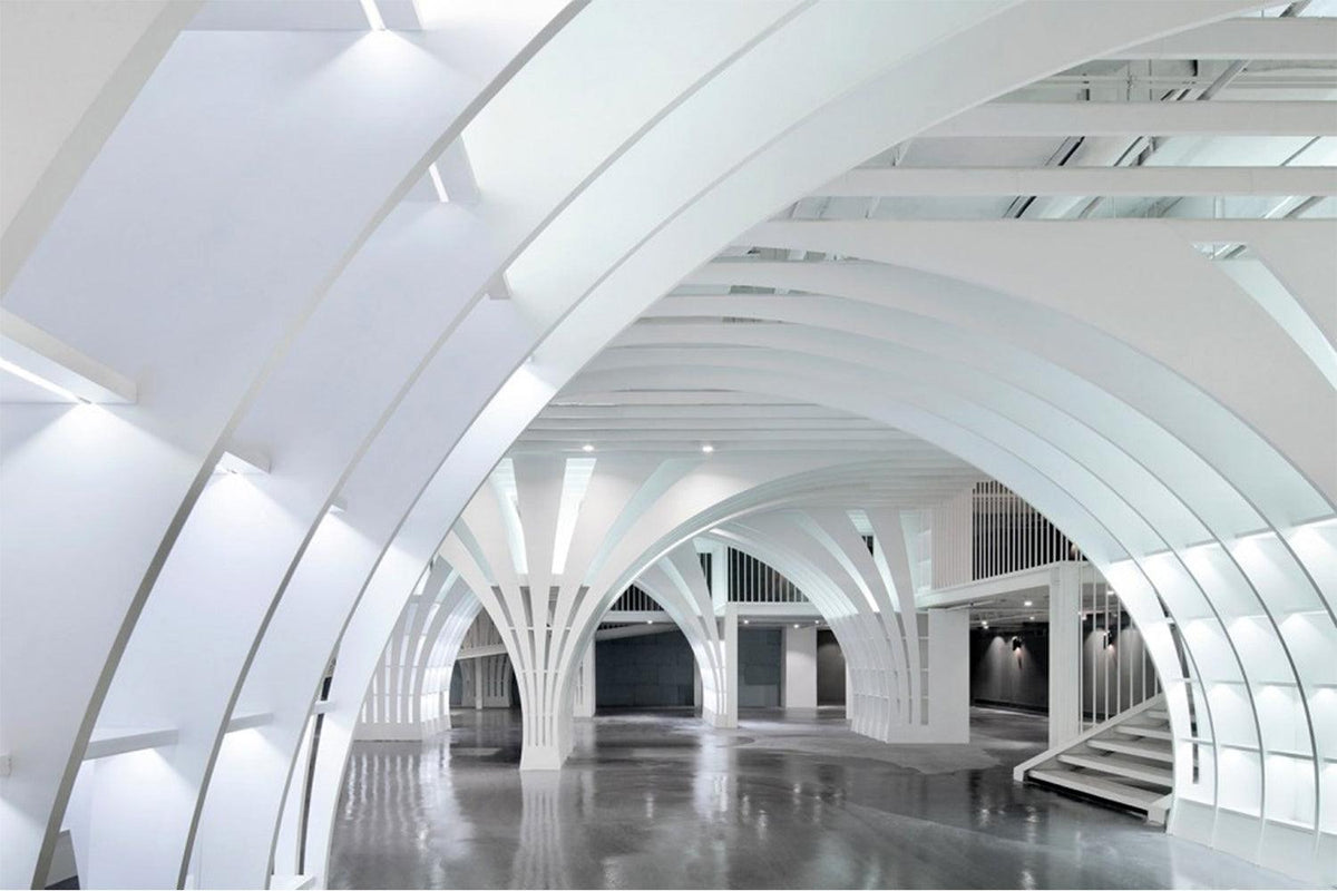 Custom Solid Surface Ceiling Panel System for Commercial Interiors in acrylic solid surface for custom B2B project furniture