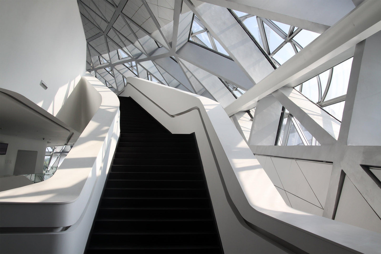 Matte White Solid Surface Spiral Staircase