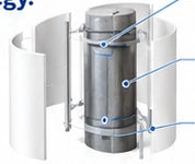 Illustrative column surround assembly with backing and fixings