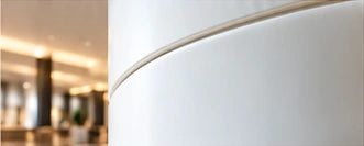 Concept close-up of a formed solid-surface edge