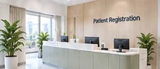 Concept illustration. Registration for healthcare furniture planning; not a verified project or product specification.