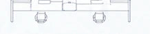 Layout concept; not a dimensional drawing.. Straight plan for healthcare furniture planning; not a verified project or product specification.